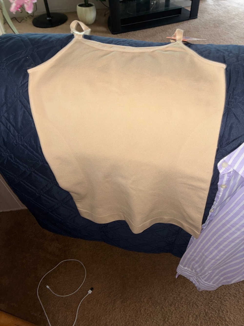 Beige Seamless Scoop Neck Shaperment NWT